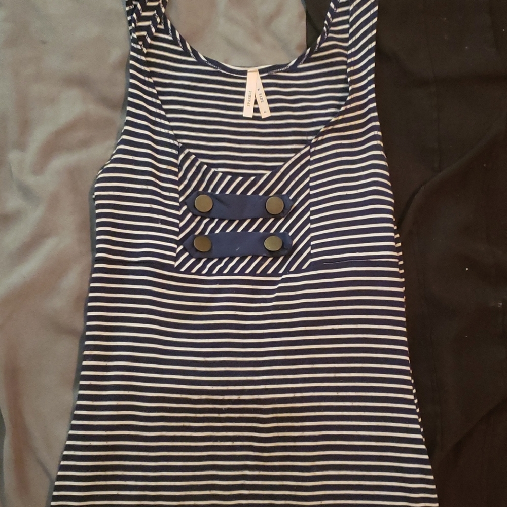 Navy striped dress